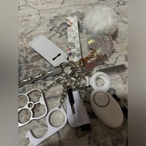 14 Piece Self Help/Aid Custom Keychain - White